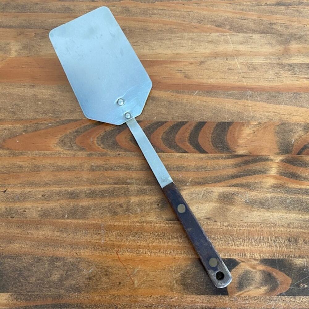 Vintage Luxor Stainless Steel Spatula with Wooden Handle Flipper Turner